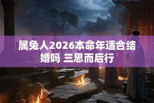 属兔人2026本命年适合结婚吗 三思而后行