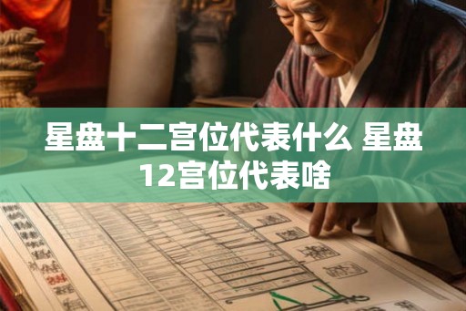 星盘十二宫位代表什么 星盘12宫位代表啥