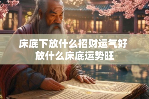 床底下放什么招财运气好 放什么床底运势旺