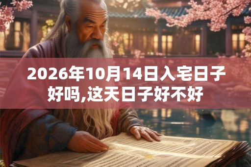 2026年10月14日入宅日子好吗,这天日子好不好