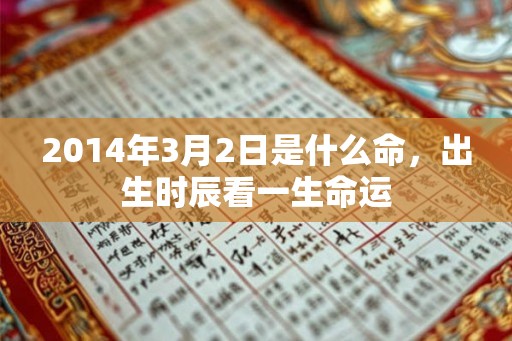 2014年3月2日是什么命,出生时辰看一生命运 2014年3月2日是什么命,出生时辰看一生命运