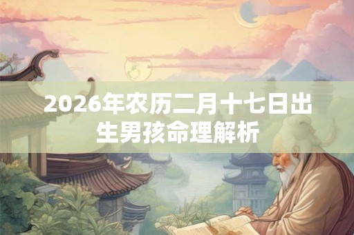 2026年农历二月十七日出生男孩命理解析