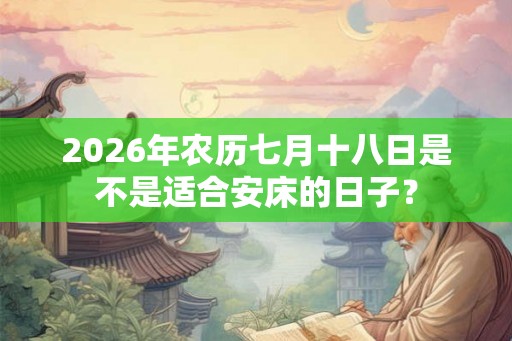 2026年农历七月十八日是不是适合安床的日子？