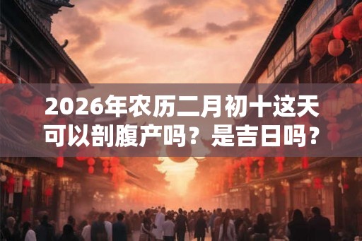 2026年农历二月初十这天可以剖腹产吗？是吉日吗？