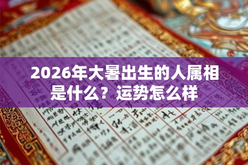 2026年大暑出生的人属相是什么?运势怎么样 2026年大暑出生的人属相是什么?运势怎么样