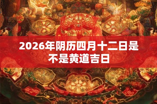 2026年阴历四月十二日是不是黄道吉日