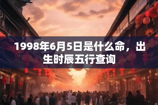 1998年6月5日是什么命，出生时辰五行查询