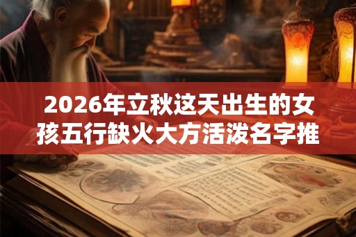 2026年立秋这天出生的女孩五行缺火大方活泼名字推荐