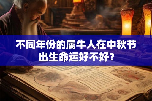 不同年份的属牛人在中秋节出生命运好不好？