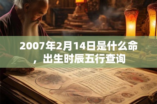 2007年2月14日是什么命，出生时辰五行查询