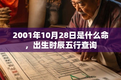 2001年10月28日是什么命,出生时辰五行查询 2001年10月28日是什么命,出生时辰五行查询