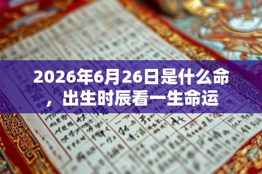 2026年6月26日是什么命，出生时辰看一生命运