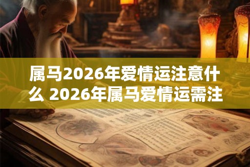 属马2026年爱情运注意什么 2026年属马爱情运需注意