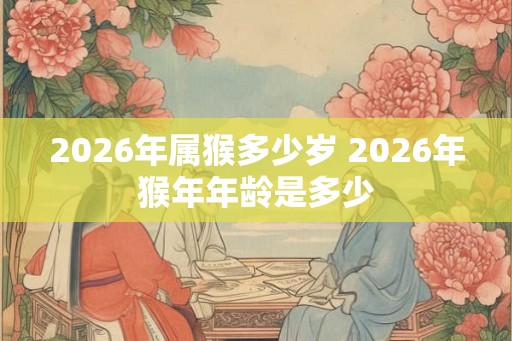 2026年属猴多少岁 2026年猴年年龄是多少