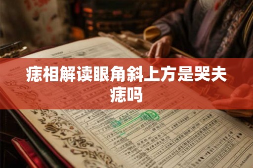 痣相解读眼角斜上方是哭夫痣吗 痣相解读眼角斜上方是哭夫痣吗