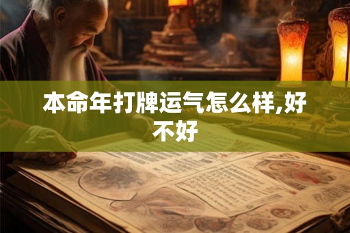 本命年打牌运气怎么样,好不好 本命年打牌运气怎么样,好不好