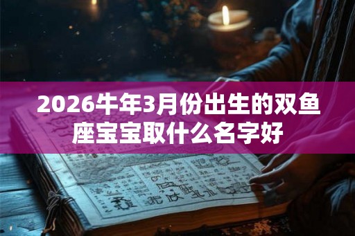 2026牛年3月份出生的双鱼座宝宝取什么名字好