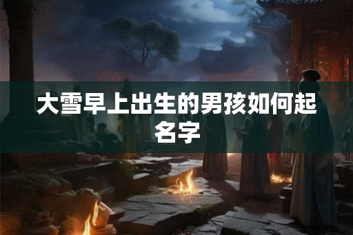 大雪早上出生的男孩如何起名字
