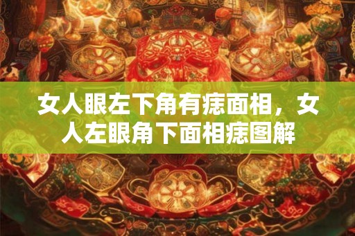 女人眼左下角有痣面相，女人左眼角下面相痣图解