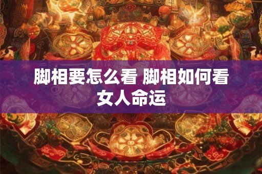 脚相要怎么看 脚相如何看女人命运