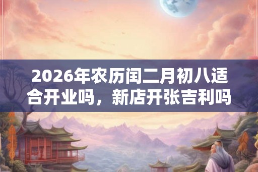 2026年农历闰二月初八适合开业吗,新店开张吉利吗? 2026年农历闰二月初八适合开业吗,新店开张吉利吗?