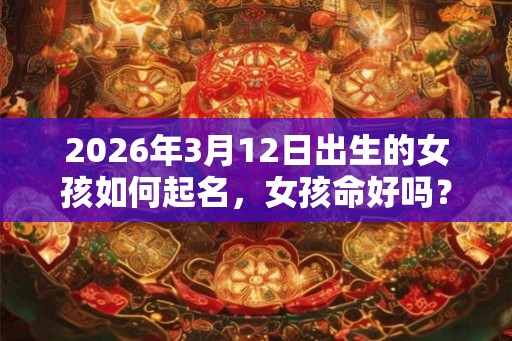 2026年3月12日出生的女孩如何起名,女孩命好吗? 2026年3月12日出生的女孩如何起名,女孩命好吗?