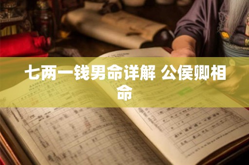 七两一钱男命详解 公侯卿相命
