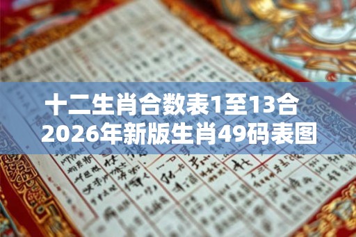 十二生肖合数表1至13合  2026年新版生肖49码表图