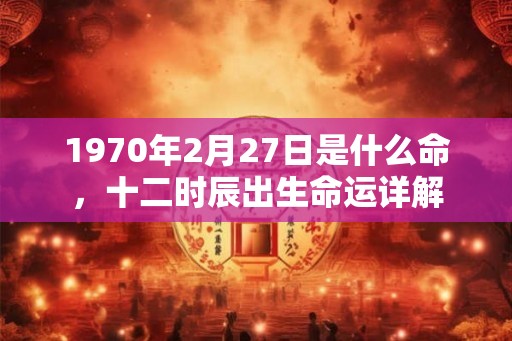 1970年2月27日是什么命，十二时辰出生命运详解