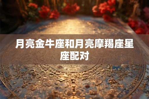 月亮金牛座和月亮摩羯座星座配对