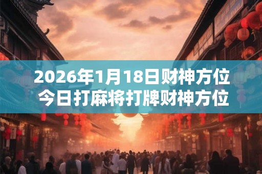 2026年1月18日财神方位 今日打麻将打牌财神方位