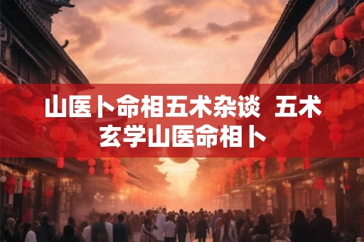 山医卜命相五术杂谈  五术玄学山医命相卜
