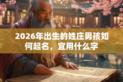 2026年出生的姓庄男孩如何起名，宜用什么字