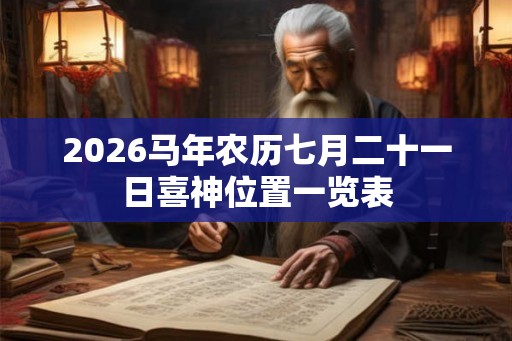 2026马年农历七月二十一日喜神位置一览表
