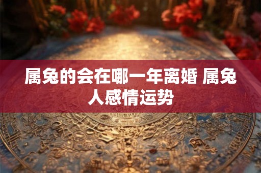 属兔的会在哪一年离婚 属兔人感情运势