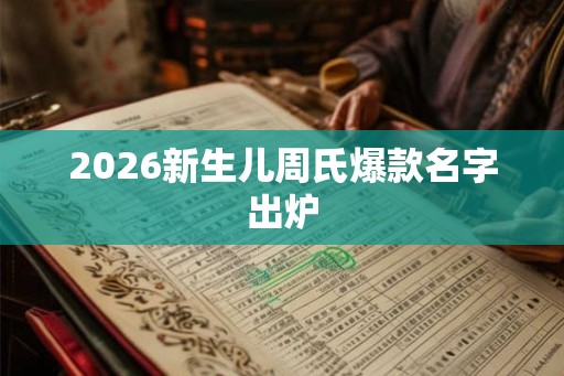2026新生儿周氏爆款名字出炉
