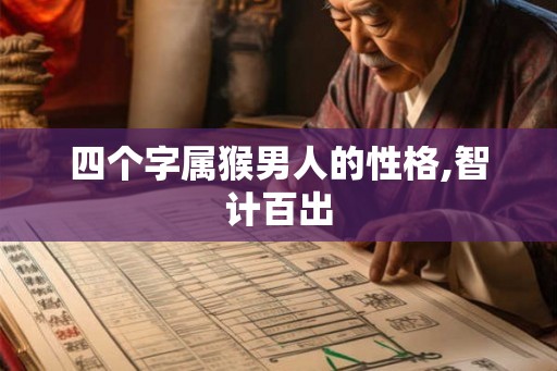 四个字属猴男人的性格,智计百出