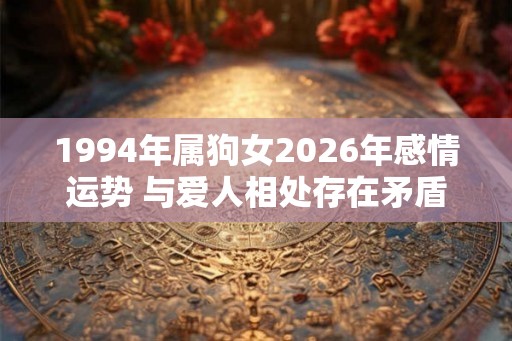 1994年属狗女2026年感情运势 与爱人相处存在矛盾