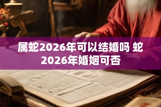 属蛇2026年可以结婚吗 蛇2026年婚姻可否