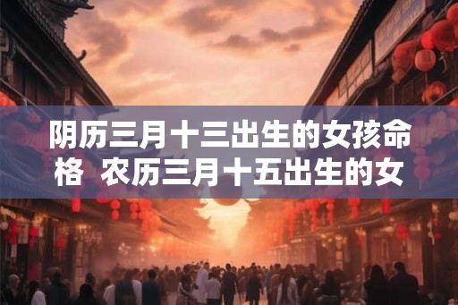 阴历三月十三出生的女孩命格  农历三月十五出生的女孩命运