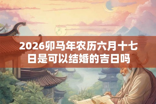 2026卯马年农历六月十七日是可以结婚的吉日吗
