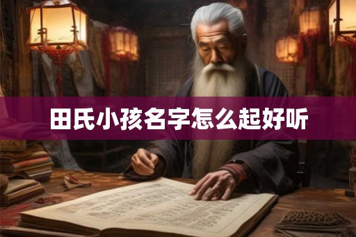 田氏小孩名字怎么起好听