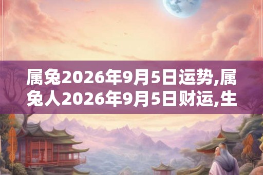属兔2026年9月5日运势,属兔人2026年9月5日财运,生肖兔2026年9月5日运势