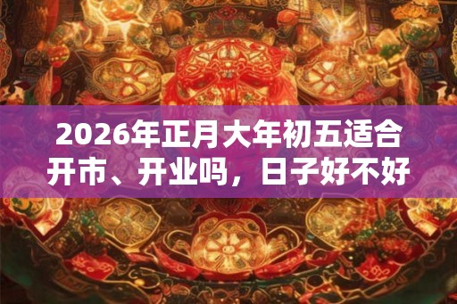 2026年正月大年初五适合开市、开业吗，日子好不好