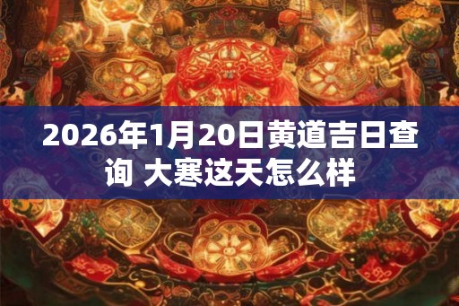 2026年1月20日黄道吉日查询 大寒这天怎么样