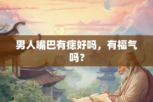 男人嘴巴有痣好吗，有福气吗？