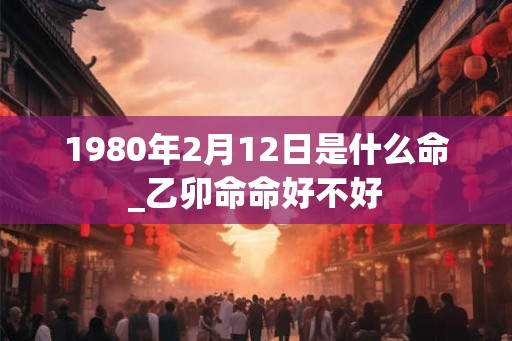 1980年2月12日是什么命_乙卯命命好不好