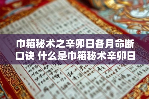 巾箱秘术之辛卯日各月命断口诀 什么是巾箱秘术辛卯日断命口诀