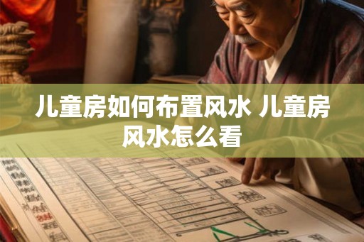 儿童房如何布置风水 儿童房风水怎么看