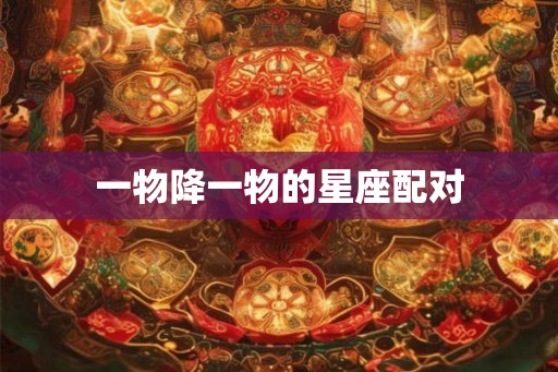 一物降一物的星座配对